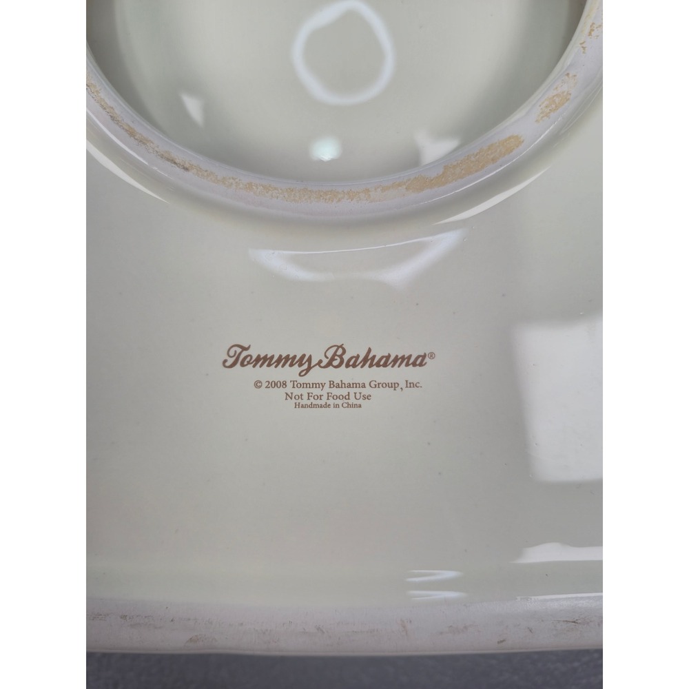 Tommy Bahama Puffin & Bluffin Casino Marathon Ceramic Cigar Ashtray 2008 Cream - Picture 7 of 8